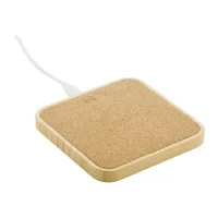 bezdrátová nabíječka přírodní s potiskem loga