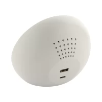 bezdrátová nabíječka s budíkem bílá s potiskem loga - foto 3