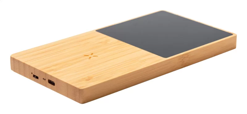 bezdrátová nabíječka s ohřívačem hrnku přírodní s potiskem loga