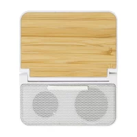 bezdrátová nabíječka s reproduktorem RABS bílá s potiskem loga - foto 5