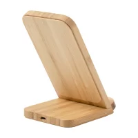 bezdrátová nabíječka se stojánkem na mobil přírodní s potiskem loga - foto 2