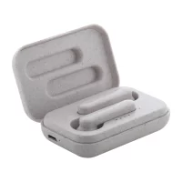 bezdrátová sluchátka béžová s potiskem loga - foto 2