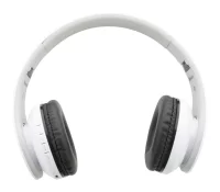 bezdrátová sluchátka bílá s potiskem loga - foto 2