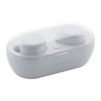 bezdrátová sluchátka bílá s potiskem loga - foto 7