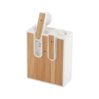 bezdrátová sluchátka bílá s potiskem loga - foto 5