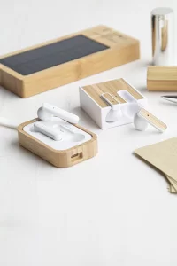 bezdrátová sluchátka bílá s potiskem loga - foto 8