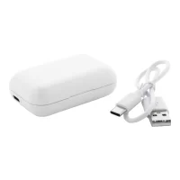 bezdrátová sluchátka RABS bílá s potiskem loga - foto 2