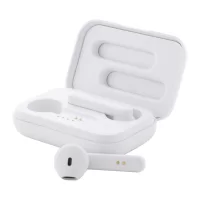 bezdrátová sluchátka RABS bílá s potiskem loga