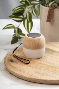 bezdrátový reproduktor přírodní s potiskem loga - foto 7