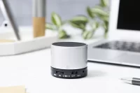 bezdrátový reproduktor stříbrná s potiskem loga - foto 4