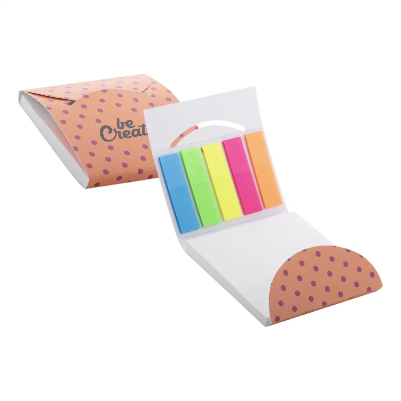 bloček s samolepícími lístky na zakázku bílá s potiskem loga