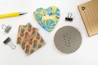 bloček se samolepícími lístky na zakázku přírodní s potiskem loga - foto 8