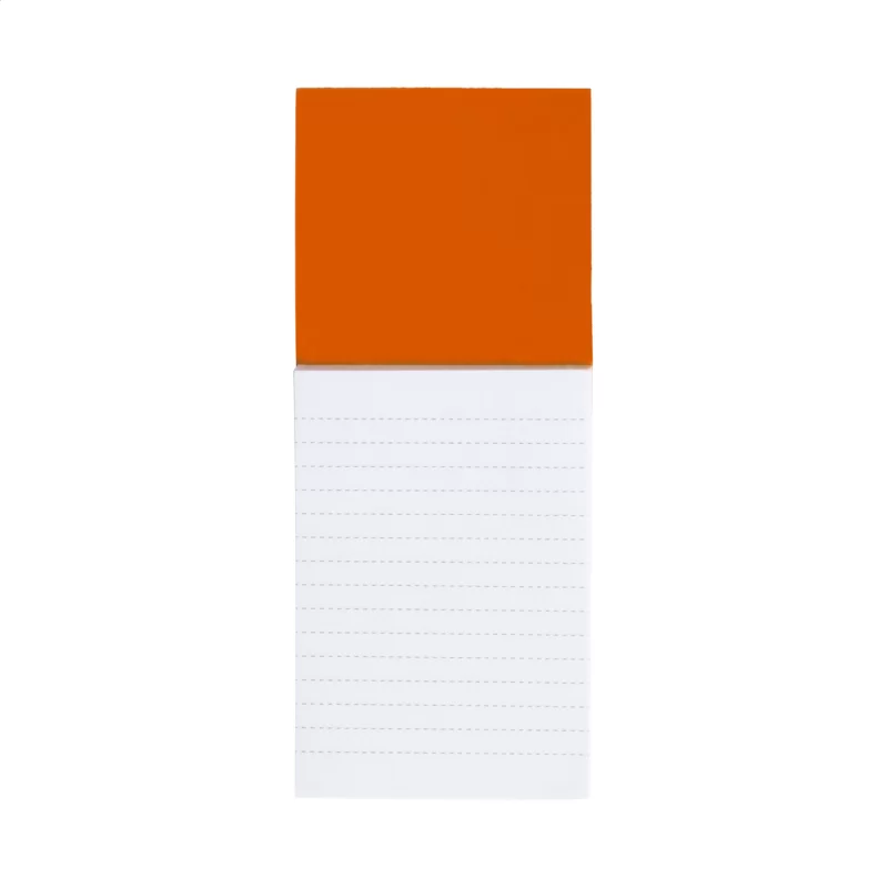 blok s magnetkou oranžová s potiskem loga