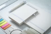 blok z krabice od mléka bílá s potiskem loga - foto 7