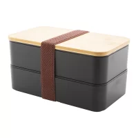 box na jídlo černá s potiskem loga