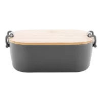 box na jídlo šedá s potiskem loga - foto 2