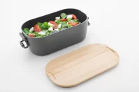 box na jídlo šedá s potiskem loga - foto 3