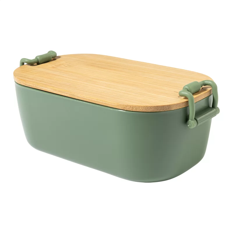 box na jídlo zelená s potiskem loga