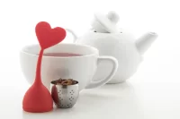 čajítko se srdíčkem červená s potiskem loga - foto 4