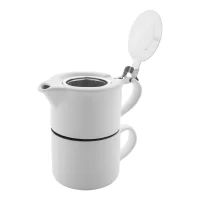 čajová souprava bílá s potiskem loga - foto 2