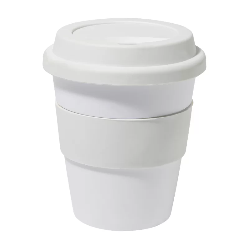 cestovní kelímek bílá s potiskem loga