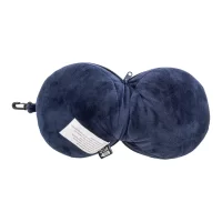 cestovní polštář z RPET tmavě modrá s potiskem loga - foto 4