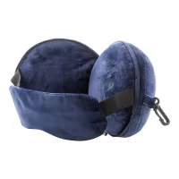 cestovní polštář z RPET tmavě modrá s potiskem loga - foto 7