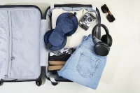 cestovní polštář z RPET tmavě modrá s potiskem loga - foto 9