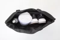 cestovní taška z recyklované plátno černá s potiskem loga - foto 11