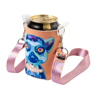 Chladič plechovek RPET, standardní typ bílá s potiskem loga - foto 6