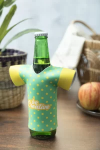 chladící obal na pivní láhev z RPET bílá s potiskem loga - foto 9