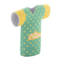 chladící obal na pivní láhev z RPET bílá s potiskem loga