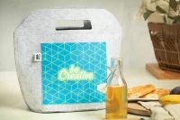 chladicí taška RPET na zakázku bílá s potiskem loga - foto 5