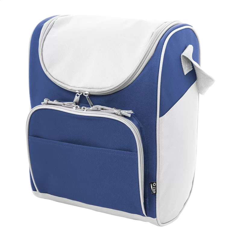 chladicí taška RPET tmavě modrá — reklamní předmět s vlastním potiskem chladicí taška RPET tmavě modrá s potiskem loga