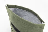 chladicí taška z recyklovaného plátna zelená s potiskem loga - foto 2