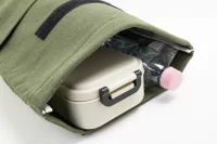 chladicí taška z recyklovaného plátna zelená s potiskem loga - foto 5