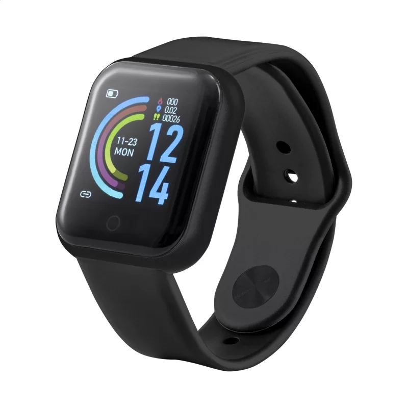 chytré hodinky černá — reklamní předmět s vlastním potiskem chytré hodinky černá s potiskem loga