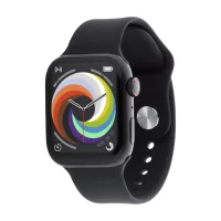 chytré hodinky černá s potiskem loga