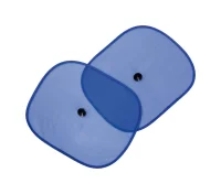 clony na boční skla auta modrá s potiskem loga