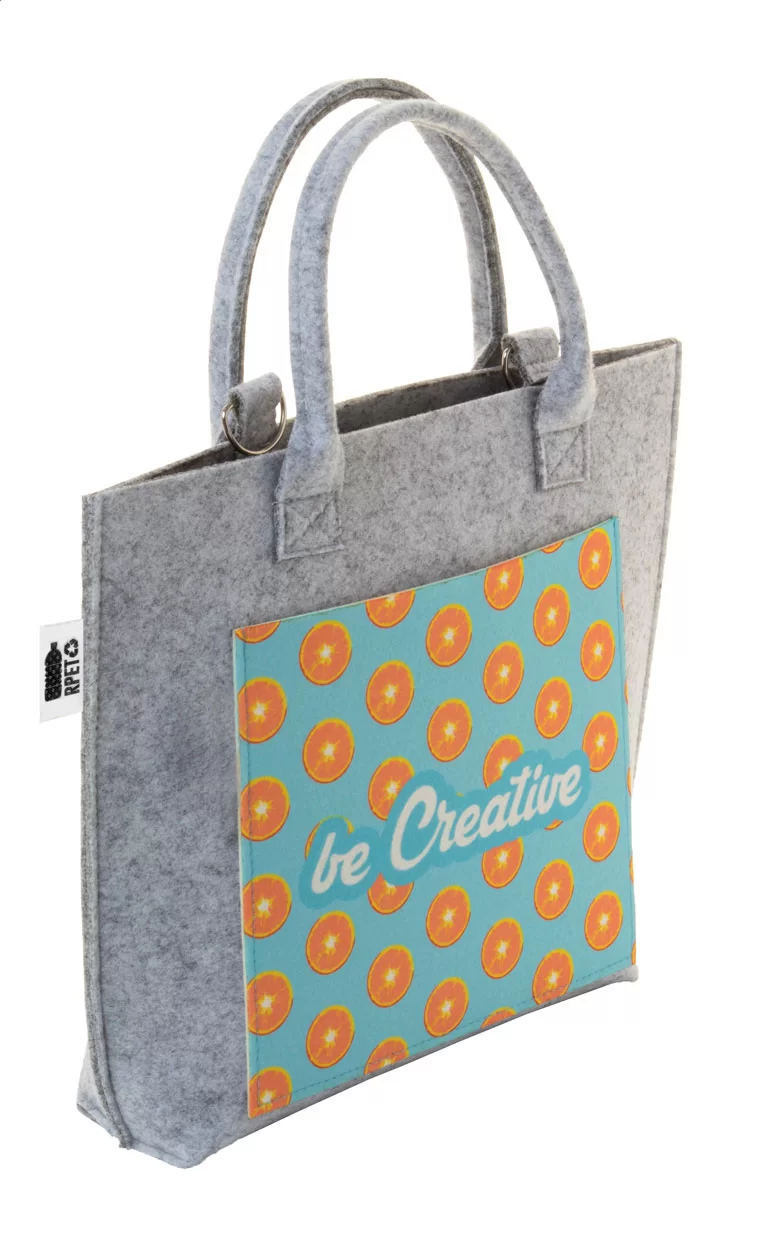 crossbody kabelka RPET na zakázku bílá s potiskem loga