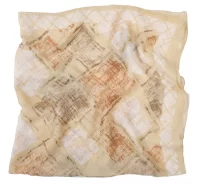 dámský šátek, hnědý hnědá s potiskem loga