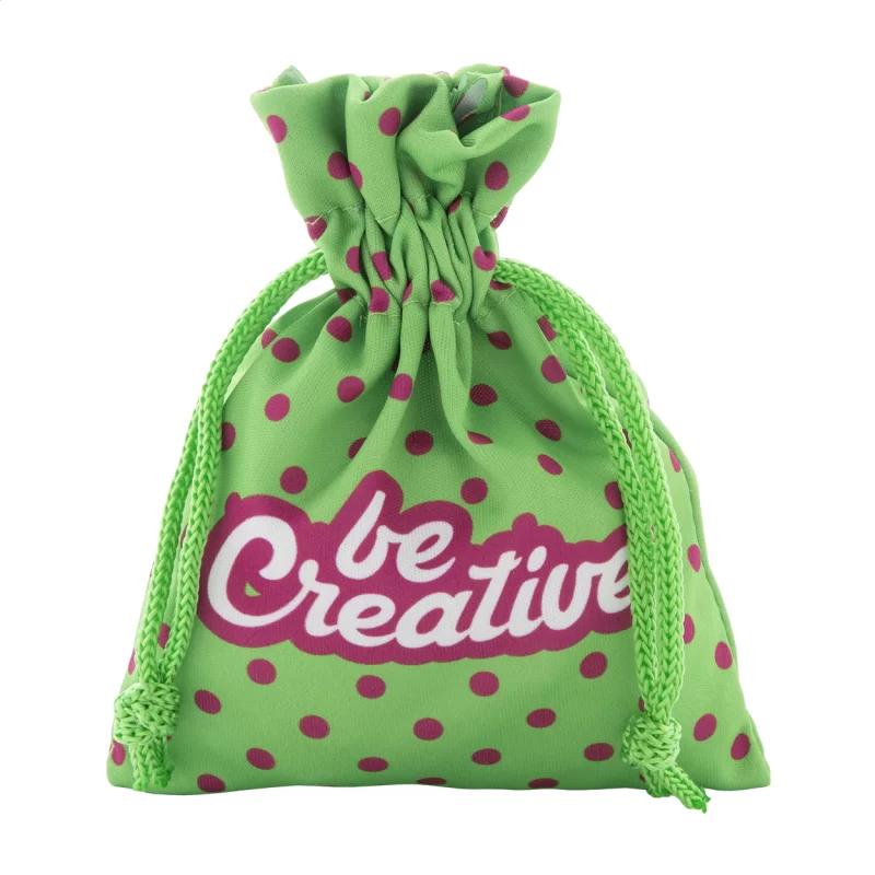 dárkový pytlík na zakázku, malý zelená s potiskem loga