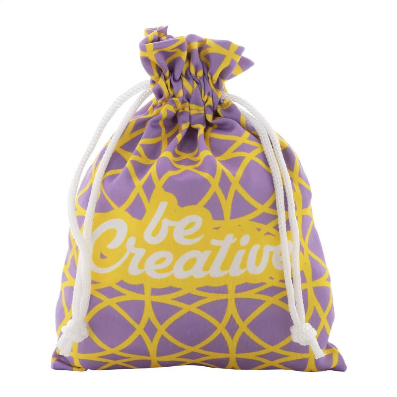 dárkový pytlík na zakázku, střední bílá s potiskem loga