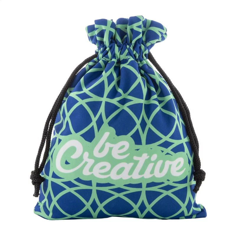 dárkový pytlík na zakázku, střední černá s potiskem loga