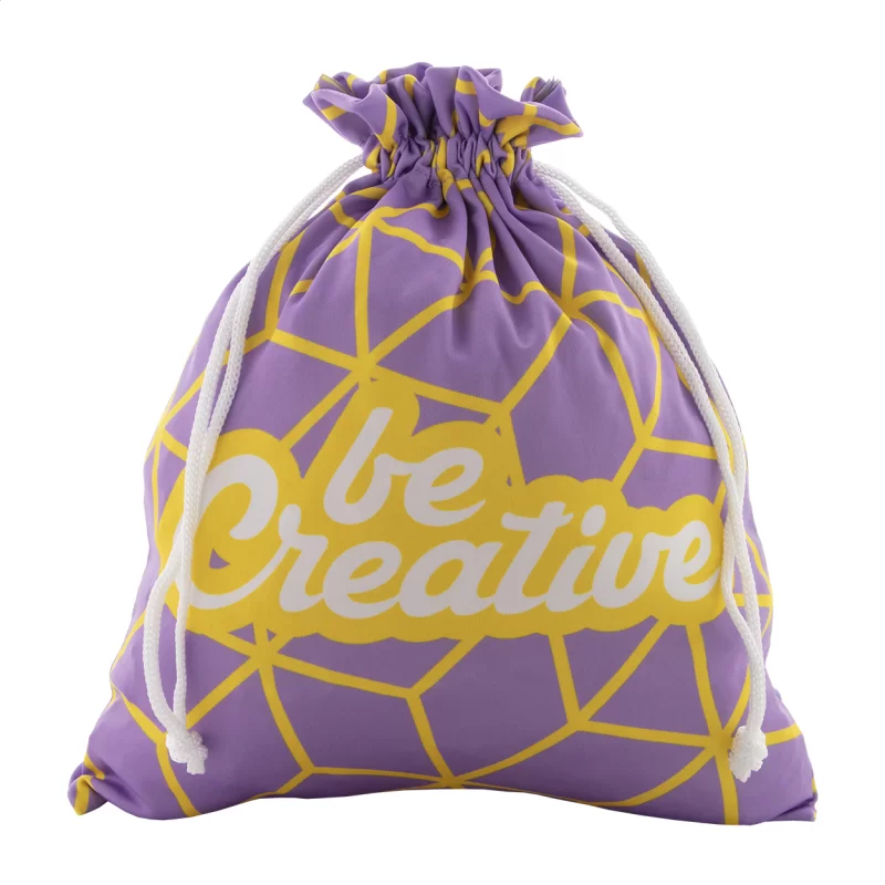 dárkový pytlík na zakázku, velký bílá s potiskem loga