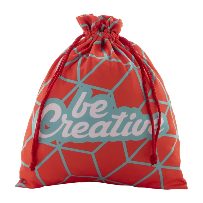 dárkový pytlík na zakázku, velký červená s potiskem loga