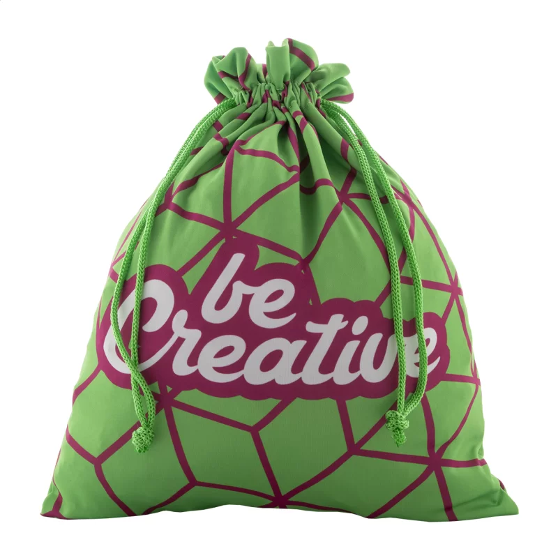dárkový pytlík na zakázku, velký zelená s potiskem loga