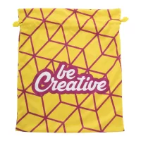 dárkový pytlík na zakázku, velký žlutá s potiskem loga - foto 3