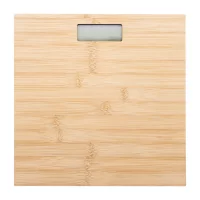 dobíjecí koupelnová váha přírodní s potiskem loga