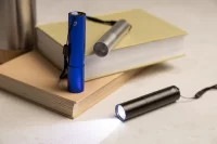 dobíjecí svítilna z recyklovaného hliníku modrá s potiskem loga - foto 6